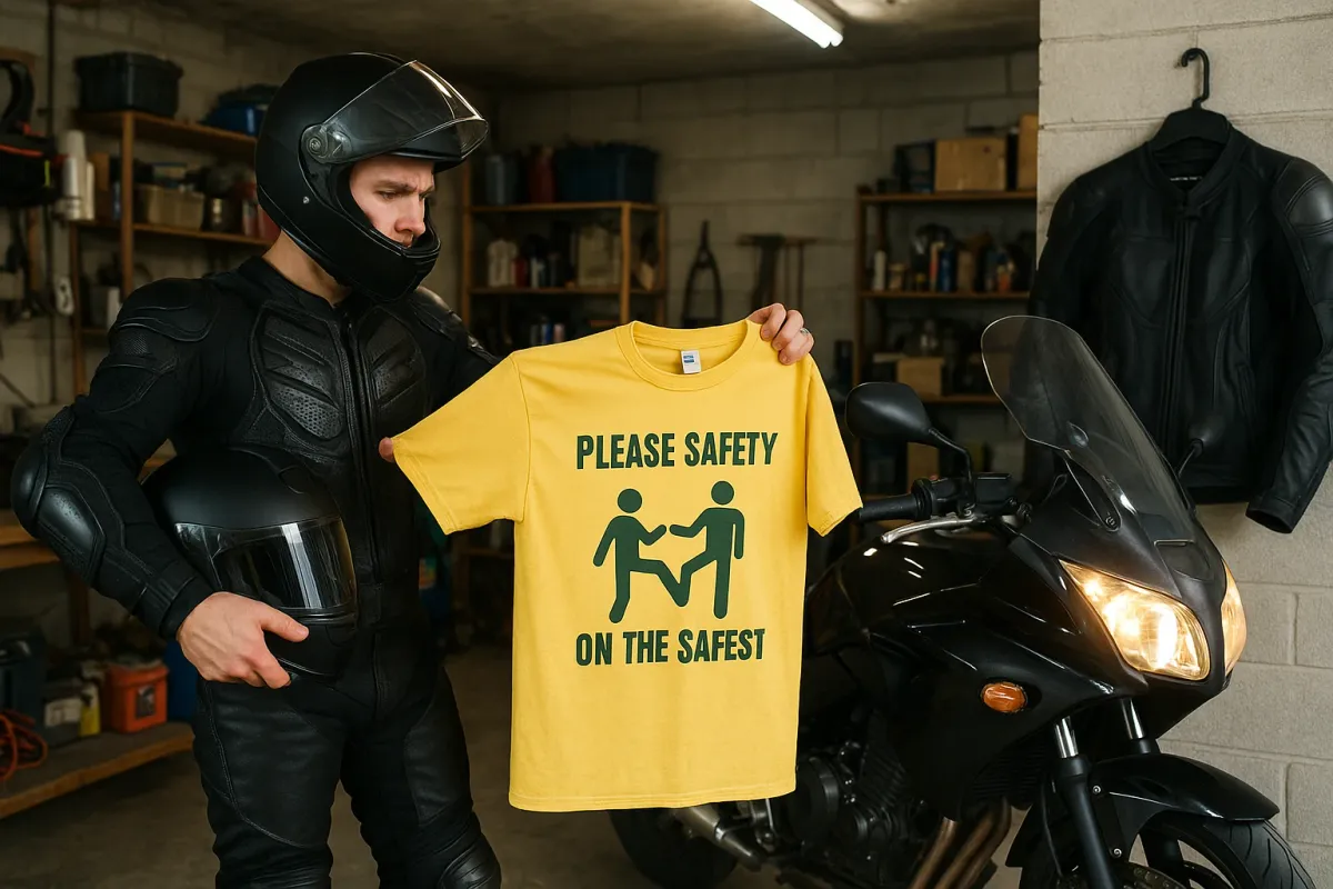 When Your Gear Speaks the Wrong Language: What “Lost In Translation” T‑Shirts Get Dead Right About Moto Protection