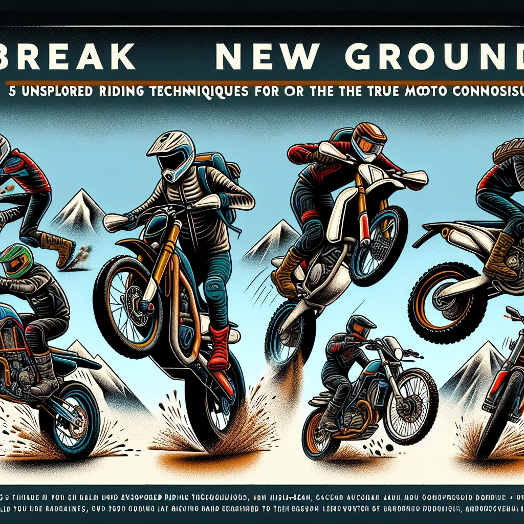 Break New Ground: 5 Unexplored Riding Techniques for the True Moto Connoisseur